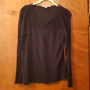 LOFT black long sleeve shirt